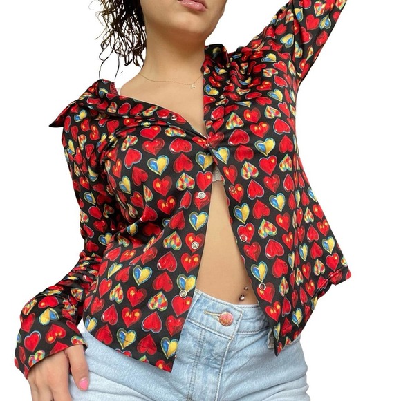 Vintage denny rose print shirt - Picture 2 of 6